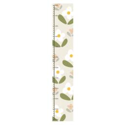Flowery Height Chart Fabric Wall Sticker - Growth Decal Peel & Stick Repositionable - thumbnail 2