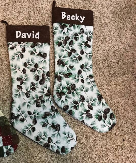 Personalized Pinecone Christmas Stocking - image 1