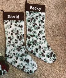 Personalized Pinecone Christmas Stocking