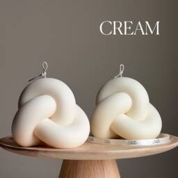 Large Knot Candle Handmade Soy Wax Rope Candle, Minimalist Decor - thumbnail 3
