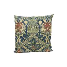 William Morris - Granada Indigo/Red Ornate Fruit Trellis Cushion Cover Handmade Throw Pillow Designer Home D??cor - thumbnail 3