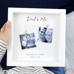 Dad Photo Frame - Fathers Day Gift- & Me Personalised Partners in Crime Now Then Photos - thumbnail 1