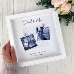 Dad Photo Frame - Fathers Day Gift- & Me Personalised Partners in Crime Now Then Photos - thumbnail 2