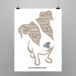 Personalized Jack Russell Word Art Print, Dog Memorial Gift - thumbnail 2