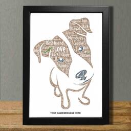 Personalized Jack Russell Word Art Print, Dog Memorial Gift - thumbnail 1