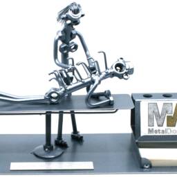 Personalized Acupuncture Gift Nuts & Bolts Sculpture, Scrap Metal Art, Christmas For Dad - thumbnail 4