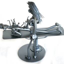 Personalized Acupuncture Gift Nuts & Bolts Sculpture, Scrap Metal Art, Christmas For Dad - thumbnail 3
