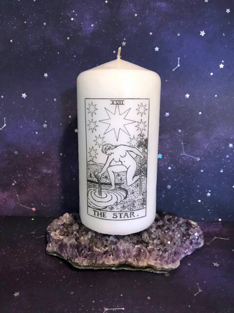 The Star - Aquarius Tarot Pillar Candle - image 1