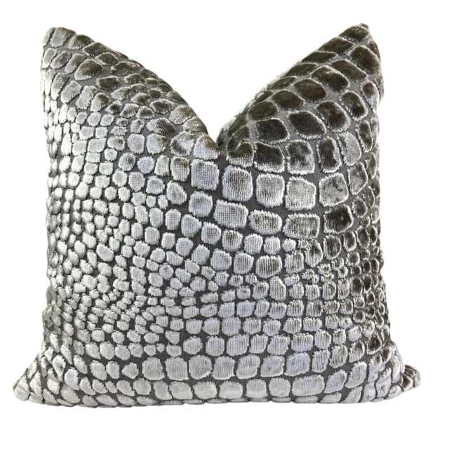 Designers Guild Luxury Nabucco Birch Grey Double Sided Velvet Cushion Pillow Sofa Cover - image 1