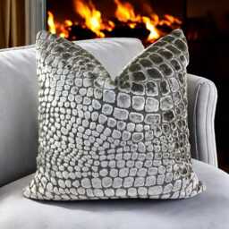 Designers Guild Luxury Nabucco Birch Grey Double Sided Velvet Cushion Pillow Sofa Cover - thumbnail 2