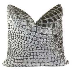 Designers Guild Luxury Nabucco Birch Grey Double Sided Velvet Cushion Pillow Sofa Cover - thumbnail 1