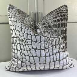 Designers Guild Luxury Nabucco Birch Grey Double Sided Velvet Cushion Pillow Sofa Cover - thumbnail 4