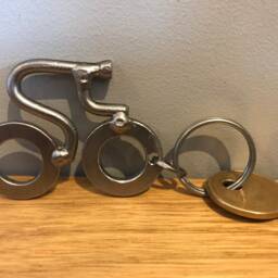 Bicycle Key Ring Stainless Steel, Welded Metal Bike Art. Cycling Keyring Gift - thumbnail 4