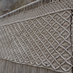 Macrame Headboard, Over Bed Decoration, Shabby Chic Decor, Bedroom Wall Hanging - thumbnail 2