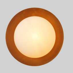 Mid Century Modern Brass Wall Sconce - Opal Glass Shade Lamp - thumbnail 2
