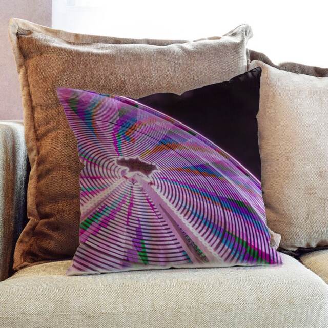 Ferris Wheel Fun Fair At Night Photography - Decorative Pillow Throw Cushion Fabric , Case Cover Or With Filling