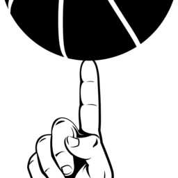 Basketball Wall Decal, Spinning Ball Hand Silhouette, Player Art, Sports Motivation Decor, Athlete Design - thumbnail 2
