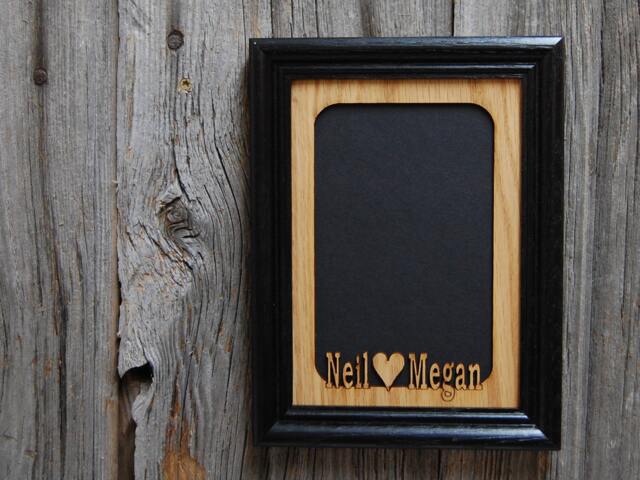 Personalized Couple's Name Picture Frame - 5x7 Holds 4x6 Photo - image 1