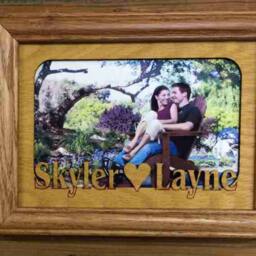 Personalized Couple's Name Picture Frame - 5x7 Holds 4x6 Photo - thumbnail 2