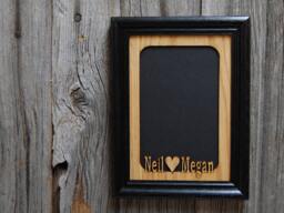 Personalized Couple's Name Picture Frame - 5x7 Holds 4x6 Photo - thumbnail 1
