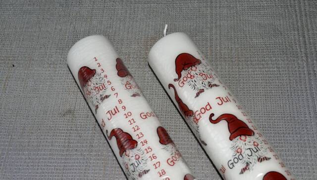 1 Danish Calendar Candle With The Text God Jul, 24 cm - image 1