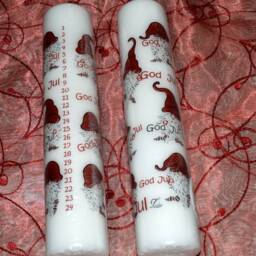 1 Danish Calendar Candle With The Text God Jul, 24 cm - thumbnail 2