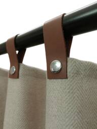 Custom Wool Chevron Curtains, Brown Herringbone Drapes, Drapery, Made To Order Autumn Winter Length Curtains - thumbnail 1