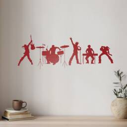 Music Band Vinyl Wall Decal Rock Pop Musical Art Teen Room Decor Boys Bedroom Decoration Interior Stickers Mural - #2961Di - thumbnail 3