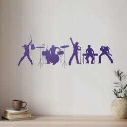 Music Band Vinyl Wall Decal Rock Pop Musical Art Teen Room Decor Boys Bedroom Decoration Interior Stickers Mural - #2961Di - thumbnail 2