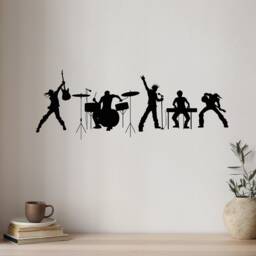 Music Band Vinyl Wall Decal Rock Pop Musical Art Teen Room Decor Boys Bedroom Decoration Interior Stickers Mural - #2961Di - thumbnail 1