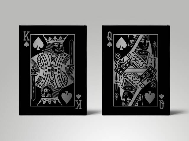 King & Queen Of Spades Canvas Print Set, Couple's Wall Art - image 1