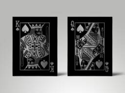 King & Queen Of Spades Canvas Print Set, Couple's Wall Art - thumbnail 1