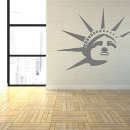 Statue Of Liberty Head Wall Decal, Sticker, New York Statue Art - thumbnail 3