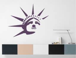 Statue Of Liberty Head Wall Decal, Sticker, New York Statue Art