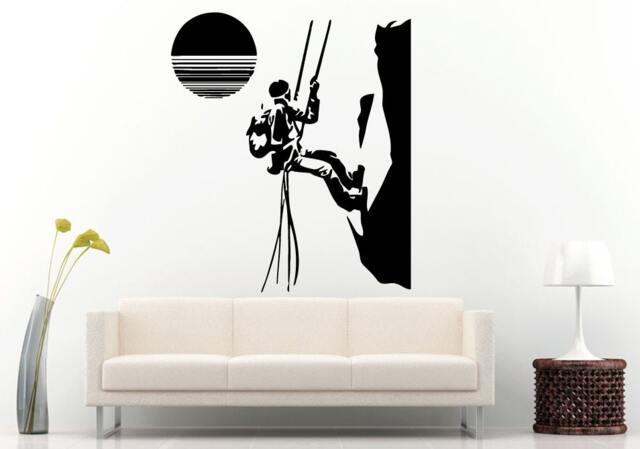 Rock Climbing Into The Sunset Wall Decal Vinyl Sticker Mural Room Decor L587 - image 1