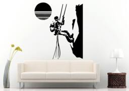 Rock Climbing Into The Sunset Wall Decal Vinyl Sticker Mural Room Decor L587 - thumbnail 1