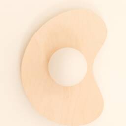 Organic Wooden Wall Light With Glass Globe - thumbnail 2