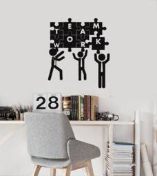 Teamwork Vinyl Wall Decal Puzzle Office Space Decor Art Stickers Mural - #2834Di - thumbnail 1