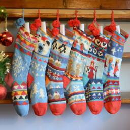 Christmas Stocking - Hand Knit Personalized 2 - thumbnail 1