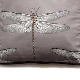 Botanical Dragonfly Cotton Cushion Cover Harlequin Demoiselle Fabric - thumbnail 2