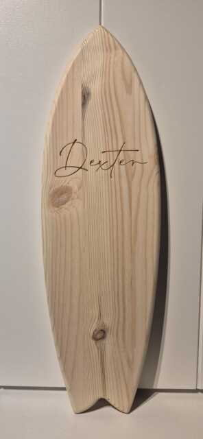 Personalised Wooden Surfboard Home Decor Custom Pine Wall Art, Surfing Gifts - image 1