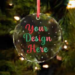 Personalized Business Logo Christmas Glass Ornament Gift, Custom Company Ornament, Employee - thumbnail 2