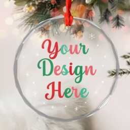 Personalized Business Logo Christmas Glass Ornament Gift, Custom Company Ornament, Employee - thumbnail 3