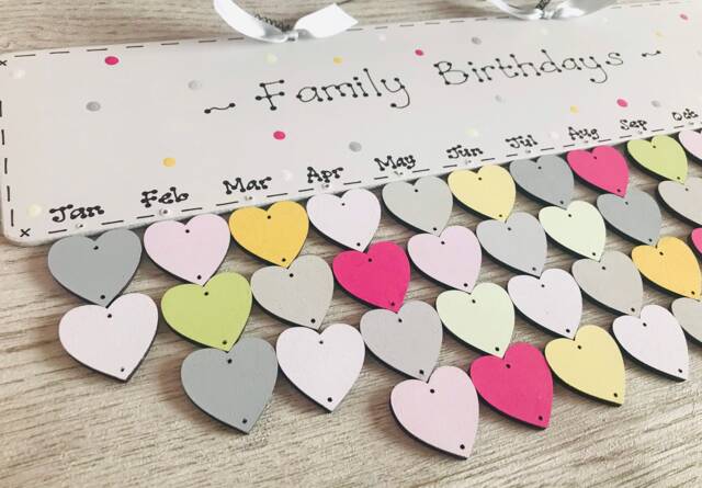Birthday Board - Personalised Family & Friends Reminder Special Occasion Anniversaries Calendar Plaque Wooden Gift Present - image 1