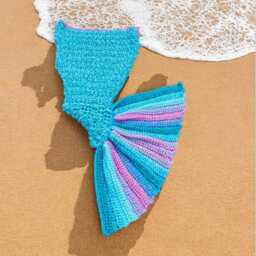 Crochet Mermaid Tail Blanket Chunky Snuggle Sack, Handmade UK - thumbnail 4