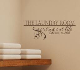 Laundry Room Wall Decal Sorting Out Life Vinyl Art - thumbnail 1