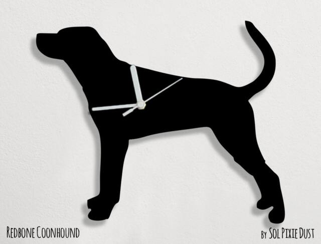 Redbone Coonhound Dog - Wall Clock Silhouette - image 1