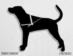 Redbone Coonhound Dog - Wall Clock Silhouette