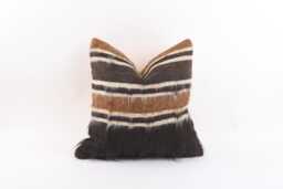 Handwoven Wool Kilim Pillow Cover, Turkish Rug Cushion 16x16 - thumbnail 1
