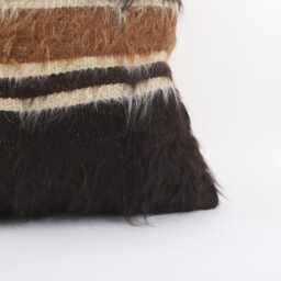 Handwoven Wool Kilim Pillow Cover, Turkish Rug Cushion 16x16 - thumbnail 2